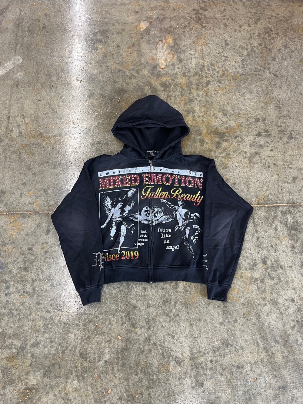 (S,M) Mixed Emotions Wings Hoodie